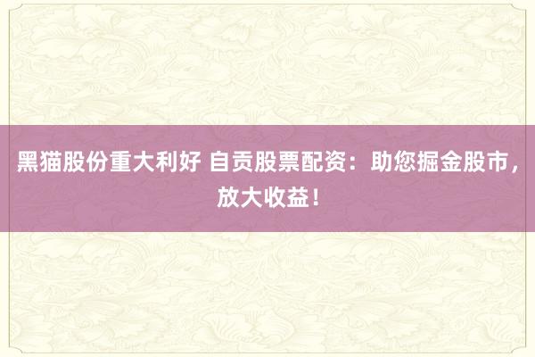 黑猫股份重大利好 自贡股票配资：助您掘金股市，放大收益！