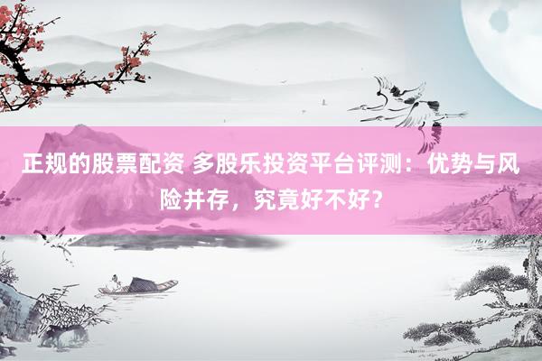 正规的股票配资 多股乐投资平台评测：优势与风险并存，究竟好不好？