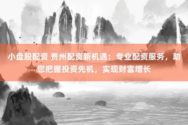 小盘股配资 贵州配资新机遇：专业配资服务，助您把握投资先机，实现财富增长